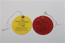 1979 Masters Tournament Tuesday & Wednesday Practice Rd Tickets - Fuzzy Zoeller Winner