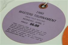 1980 Masters Tournament Monday, Tuesday & Wednesday Practice Rd Tickets - Seve Ballesteros Winner