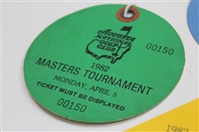 1982 Masters Tournament Monday, Tuesday & Wednesday Practice Rd Tickets - Craig Stadler Winner