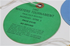1982 Masters Tournament Monday, Tuesday & Wednesday Practice Rd Tickets - Craig Stadler Winner