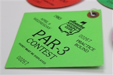 1983 Masters Tournament Monday, Tuesday & Wednesday Practice Rd Tickets - Seve Ballesteros Winner