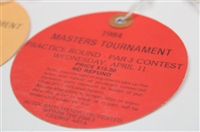 1984 Masters Tournament Monday, Tuesday & Wednesday Practice Rd Tickets - Ben Crenshaw Winner