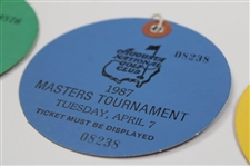 1987 Masters Tournament Monday, Tuesday & Wednesday Practice Rd Tickets - Larry Mize Winner