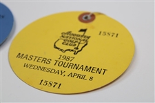 1987 Masters Tournament Monday, Tuesday & Wednesday Practice Rd Tickets - Larry Mize Winner