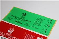 1988 Masters Tournament Monday, Tuesday & Wednesday Practice Rd Tickets - Sandy Lyle Winner