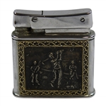 Vintage Brass Golf Bag with Clubs Themed Lighter