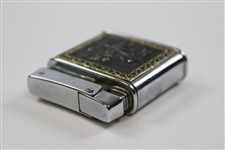 Vintage Brass Golf Bag with Clubs Themed Lighter