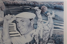 Grand Slam Winners Nicklaus, Sarazen, Hogan & Player Artist Proof LTD ED Collage #138/150 Signed By Artist