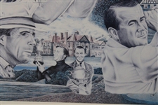 Grand Slam Winners Nicklaus, Sarazen, Hogan & Player Artist Proof LTD ED Collage #138/150 Signed By Artist