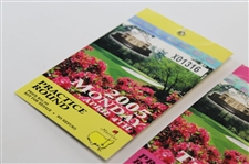 2005 Masters Tournament Monday & Tuesday Practice Rd Tickets - Tiger Woods Winner