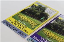 2007 Masters Tournament Monday, Tuesday & Wednesday Practice Rd Tickets - Zach Johnson Winner
