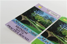 2008 Masters Tournament Monday, Tuesday & Wednesday Practice Rd Tickets - Trevor Immelman Winner