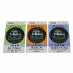 2010 Masters Tournament Monday, Tuesday & Wednesday Practice Rd Tickets - Phil Mickelson Winner