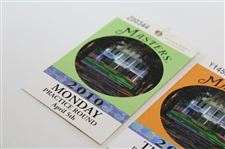 2010 Masters Tournament Monday, Tuesday & Wednesday Practice Rd Tickets - Phil Mickelson Winner