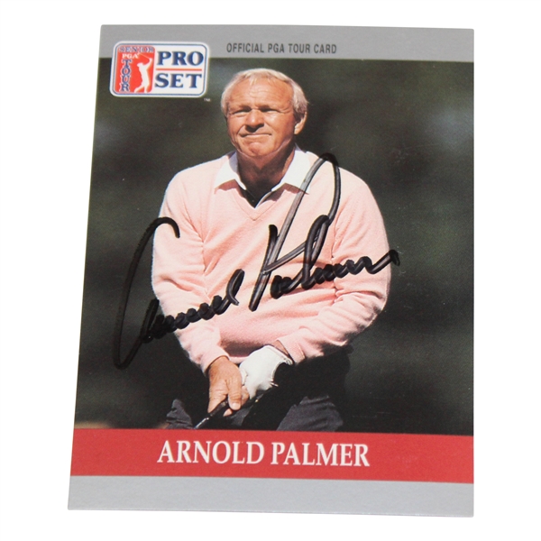 Arnold Palmer Signed 1990 Senior Pga Tour Golf Card JSA ALOA
