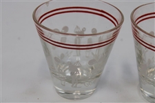 Four (4) Multi Sport Theme Shot Glasses