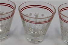 Four (4) Multi Sport Theme Shot Glasses