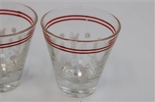 Four (4) Multi Sport Theme Shot Glasses
