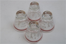 Four (4) Multi Sport Theme Shot Glasses