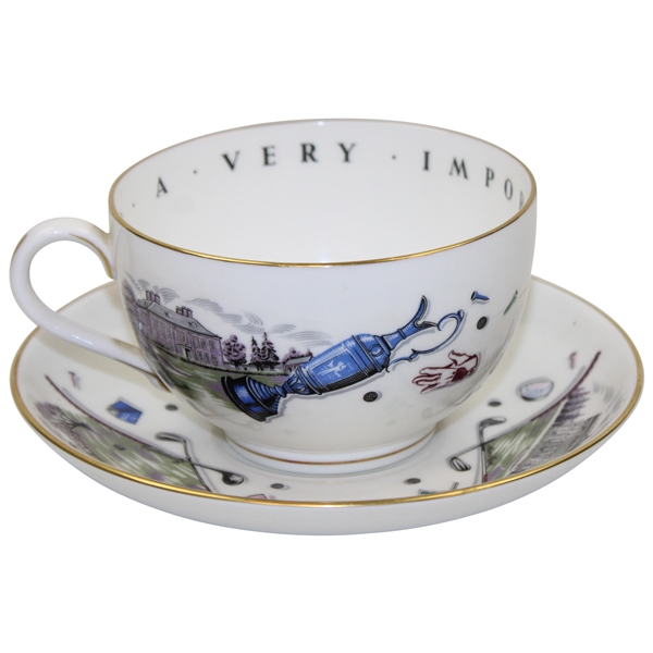 Royal Worcester Fine Bone China Golf Themed Tea Cup Set