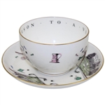Royal Worcester Fine Bone China Golf Themed Tea Cup Set