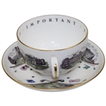 Royal Worcester Fine Bone China Golf Themed Tea Cup Set