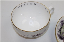 Royal Worcester Fine Bone China Golf Themed Tea Cup Set