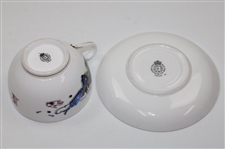 Royal Worcester Fine Bone China Golf Themed Tea Cup Set