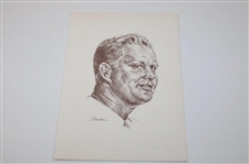 Jack Nicklaus & Arnold Palmer Sketches By Artist J. Carlton