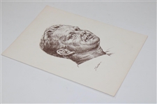 Jack Nicklaus & Arnold Palmer Sketches By Artist J. Carlton