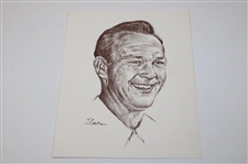 Jack Nicklaus & Arnold Palmer Sketches By Artist J. Carlton