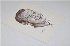 Jack Nicklaus & Arnold Palmer Sketches By Artist J. Carlton