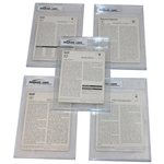 Five (5) 1977-79 Sportscaster Oversize Golf Cards BVG