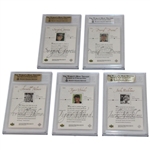 Five (5) 2001 Upper Deck Golf Gallery Golf Cards BVG