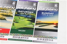 2016 US Open at Oakmont CC Complete Ticket Set - Dustin Johnson Winner