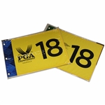 2014 & 2016 PGA Championship Yellow Screen Flags - McIlroy (Valhalla) & Walker (Baltusrol)