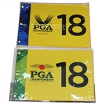 2014 & 2016 PGA Championship Yellow Screen Flags - McIlroy (Valhalla) & Walker (Baltusrol)