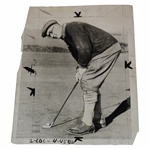 Harry Vardon 1927 Putting During 66 Round Original Photo 