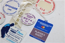 Forty Eight (48) Assorted Tournament Pins/Badges - Charles Coody Collection