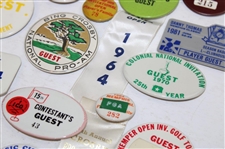 Forty Eight (48) Assorted Tournament Pins/Badges - Charles Coody Collection