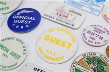 Forty Eight (48) Assorted Tournament Pins/Badges - Charles Coody Collection