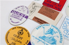 Forty Eight (48) Assorted Tournament Pins/Badges - Charles Coody Collection