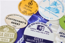 Forty Eight (48) Assorted Tournament Pins/Badges - Charles Coody Collection