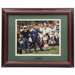 Arnold Palmer Signed 1966 Masters Palmer & Ben Hogan Smoking Photo w/Nameplate JSA ALOA