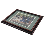 Arnold Palmer Signed 1966 Masters Palmer & Ben Hogan 'Smoking' Photo w/Nameplate JSA ALOA