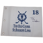 Tom Watson Signed St. Andrews Old Course Embroidered Flag JSA ALOA