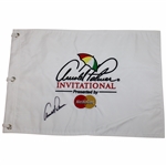 Arnold Palmer Signed Arnold Palmer Invitational White Embroidered Flag JSA ALOA