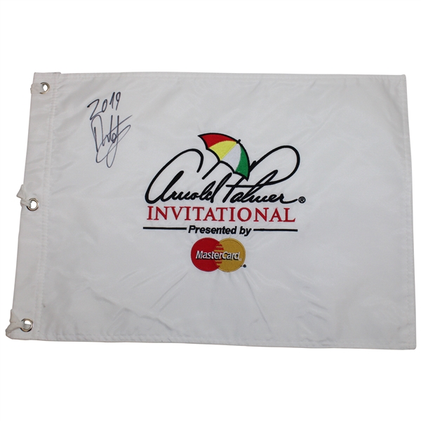 Francesco Molinari Signed Arnold Palmer Invitational White Embroidered Flag JSA ALOA