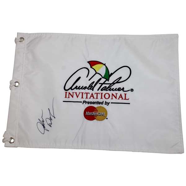 John Daly Signed Arnold Palmer Invitational White Embroidered Flag JSA ALOA
