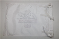 Fred Couples Signed Arnold Palmer Invitational White Embroidered Flag JSA ALOA